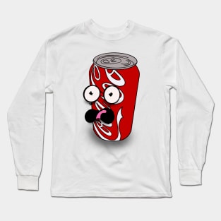 Scared Coca Cola Can Long Sleeve T-Shirt